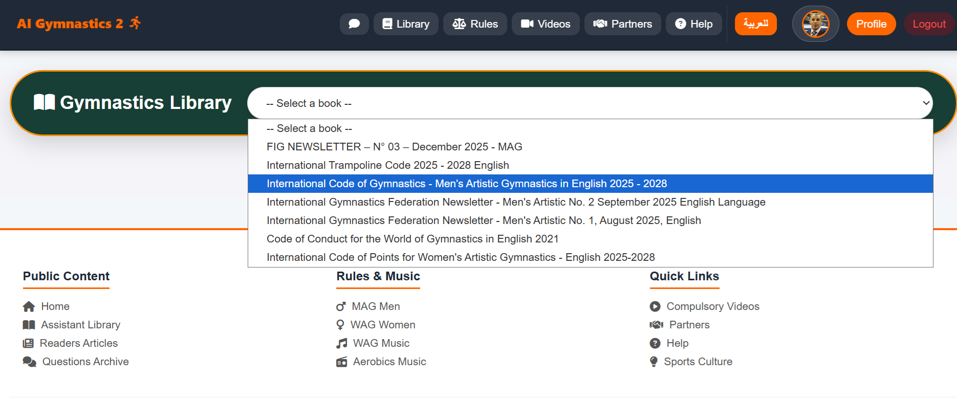 Digital Library & FIG Code of Points
